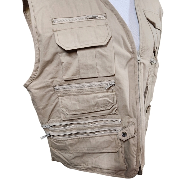 Woolrich Rugged Fishing Vest Tan, sz L - Picture 3 of 13